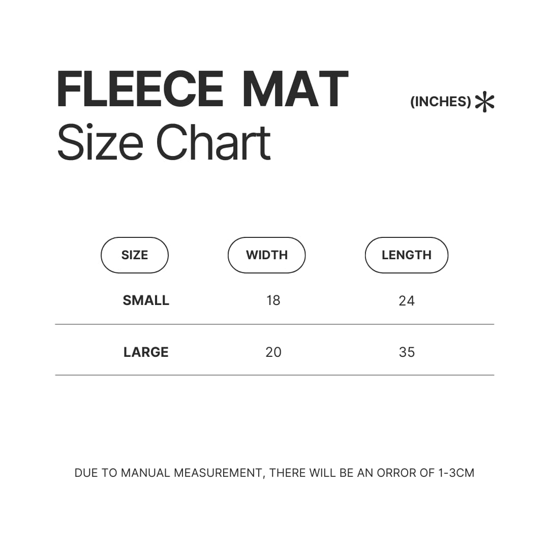 Fleece Mat Size Chart - Black Myth Wukong Shop