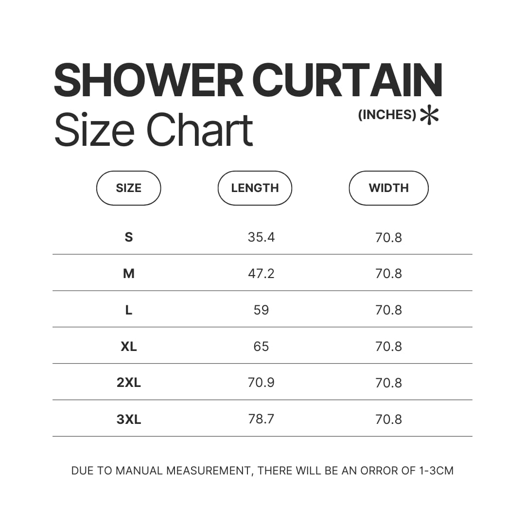 Shower Curtain Size Chart - Black Myth Wukong Shop