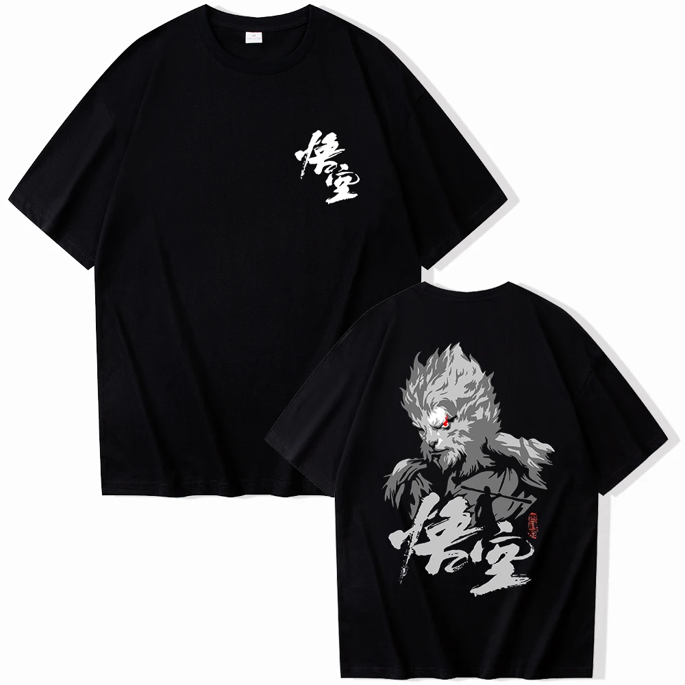 kf S1f3584525e70463f95a5a0a79d23c074J Black Myth Wukong Sun Wukong T shirt O Neck Short Sleeve Shirts Fans Gift - Black Myth Wukong Shop