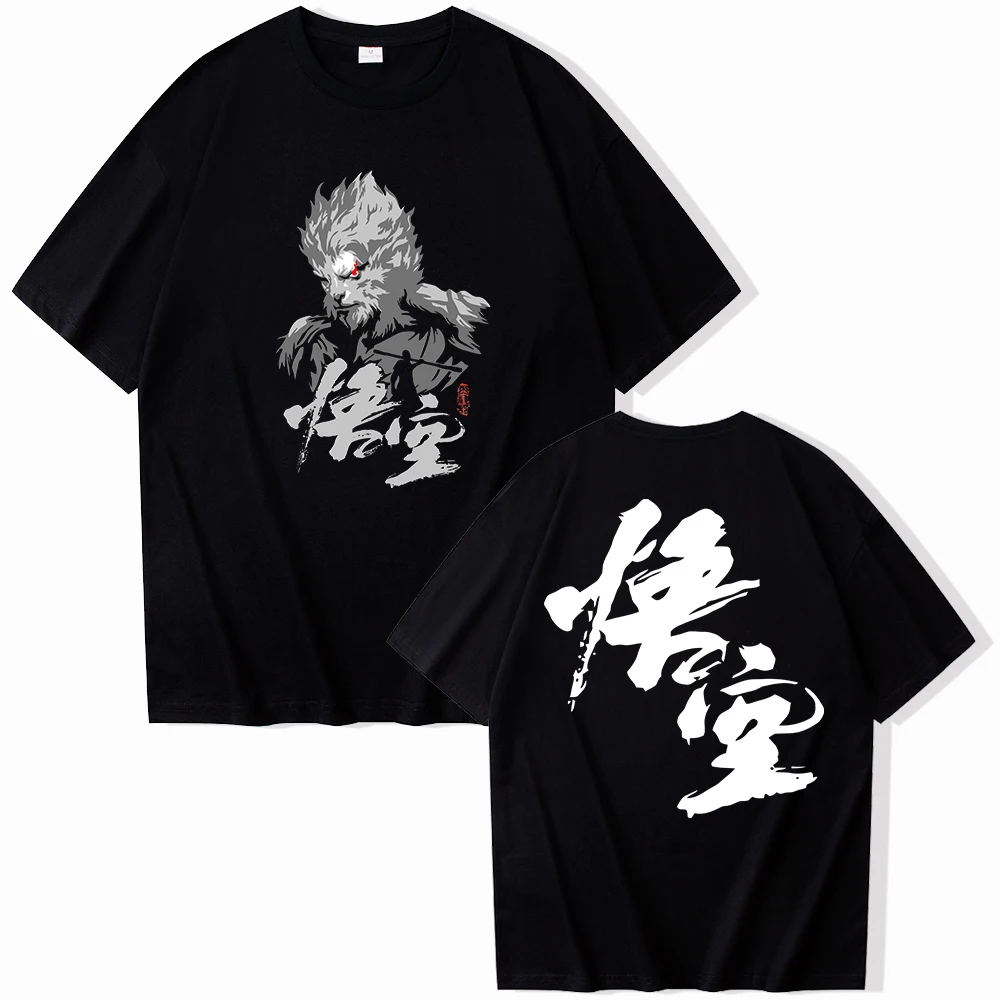 kf Sa7871d7b5a144ead9e08e2bf780e1e90i Black Myth Wukong Sun Wukong T shirt O Neck Short Sleeve Shirts Fans Gift - Black Myth Wukong Shop